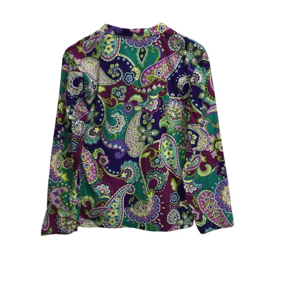 Vera Bradley Colorful Paisley Lightweight Button Up Cotton Shirt - Women’s Small - Picture 12 of 13